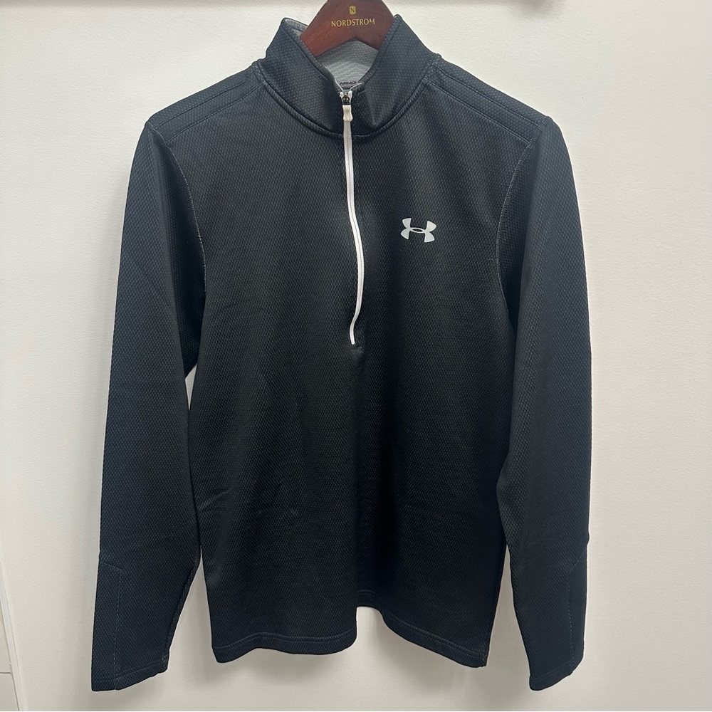 Under Armour Infrared Cold Gear Loose Fit 1/2 Zip Black Pullover Men’s Small